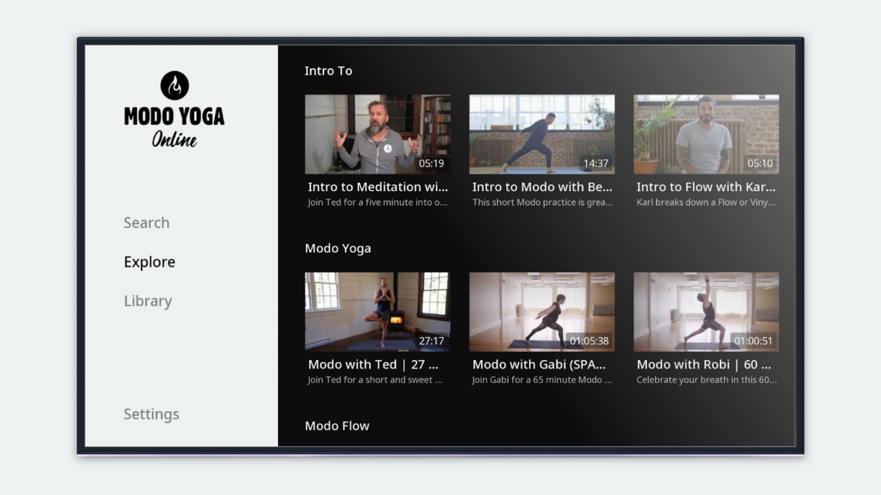 Modo Yoga Online TV App Roku Channel Store Roku