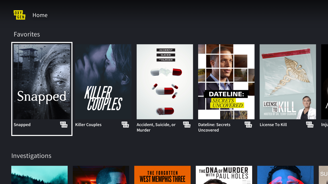 OXYGEN TV App Roku Channel Store Roku