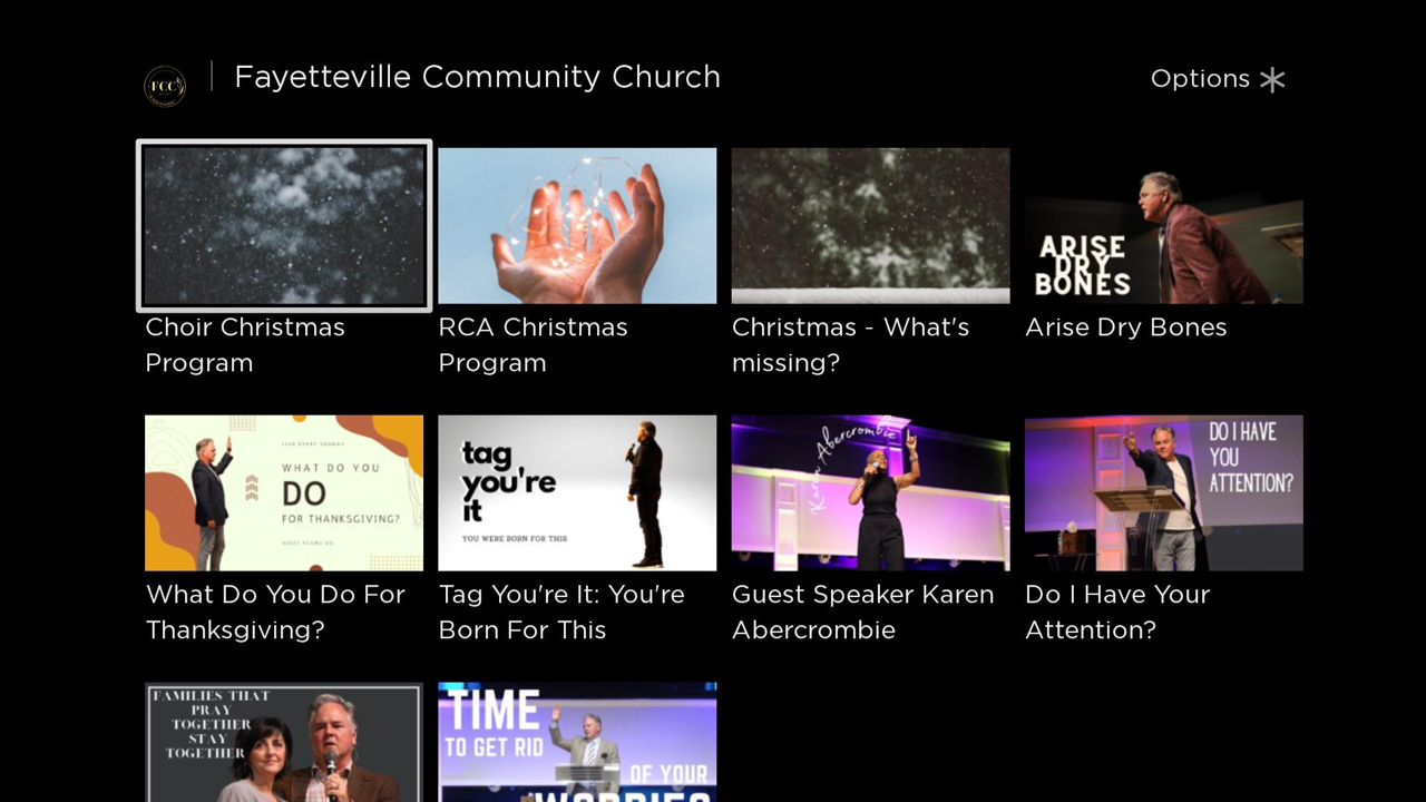 Fayetteville Community Church TV App Roku Channel Store Roku