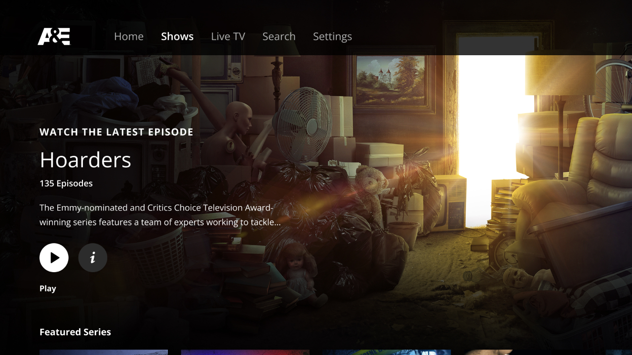 A&E TV App Roku Channel Store Roku