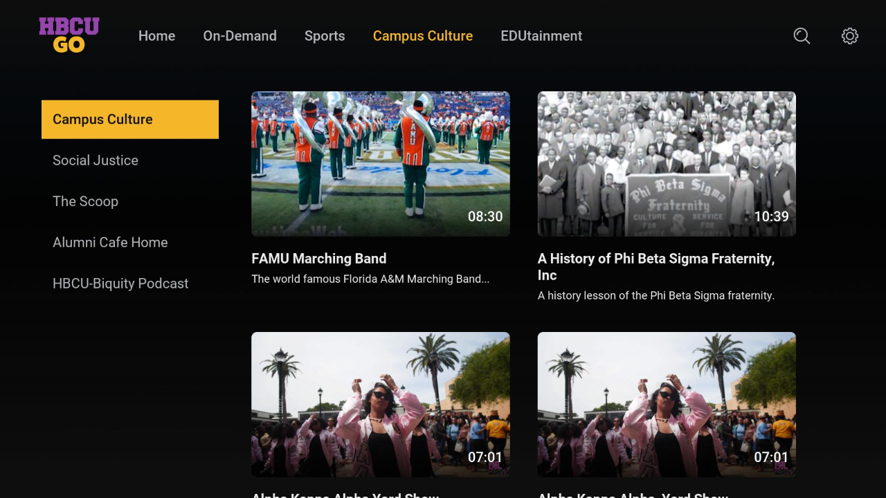 HBCU GO | TV App | Roku Channel Store | Roku