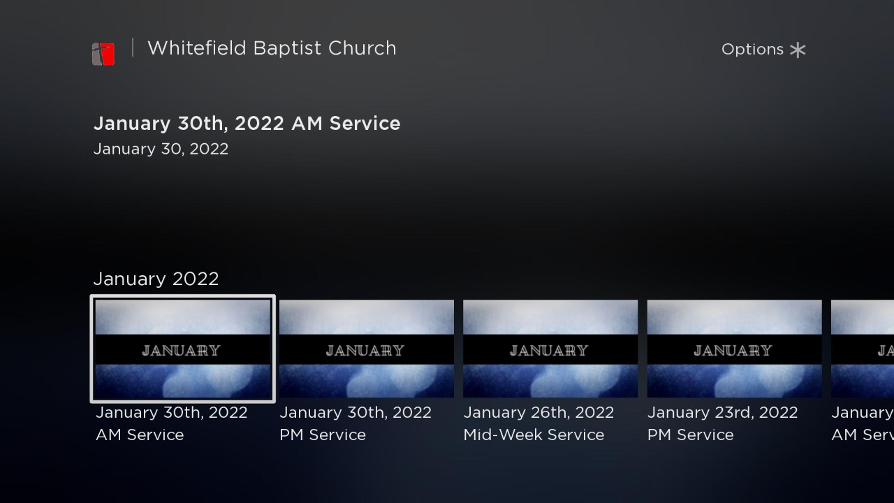 Whitefield Baptist Church TV App Roku Channel Store Roku