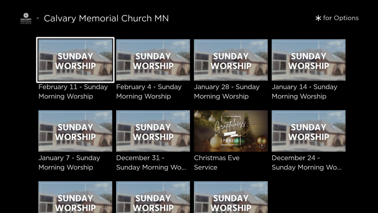 Calvary Memorial Church MN TV App Roku Channel Store Roku