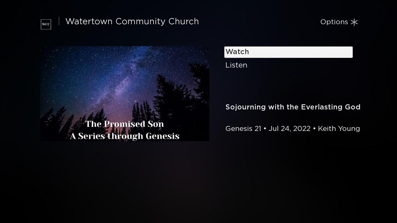 Watertown Community Church | TV App | Roku Channel Store | Roku