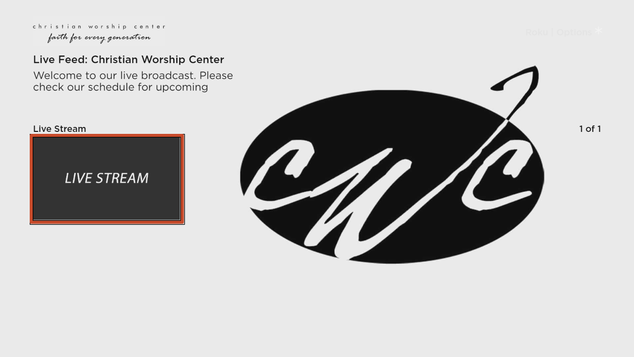 Christian Worship Center Cwc Tv App Roku Channel Store Roku