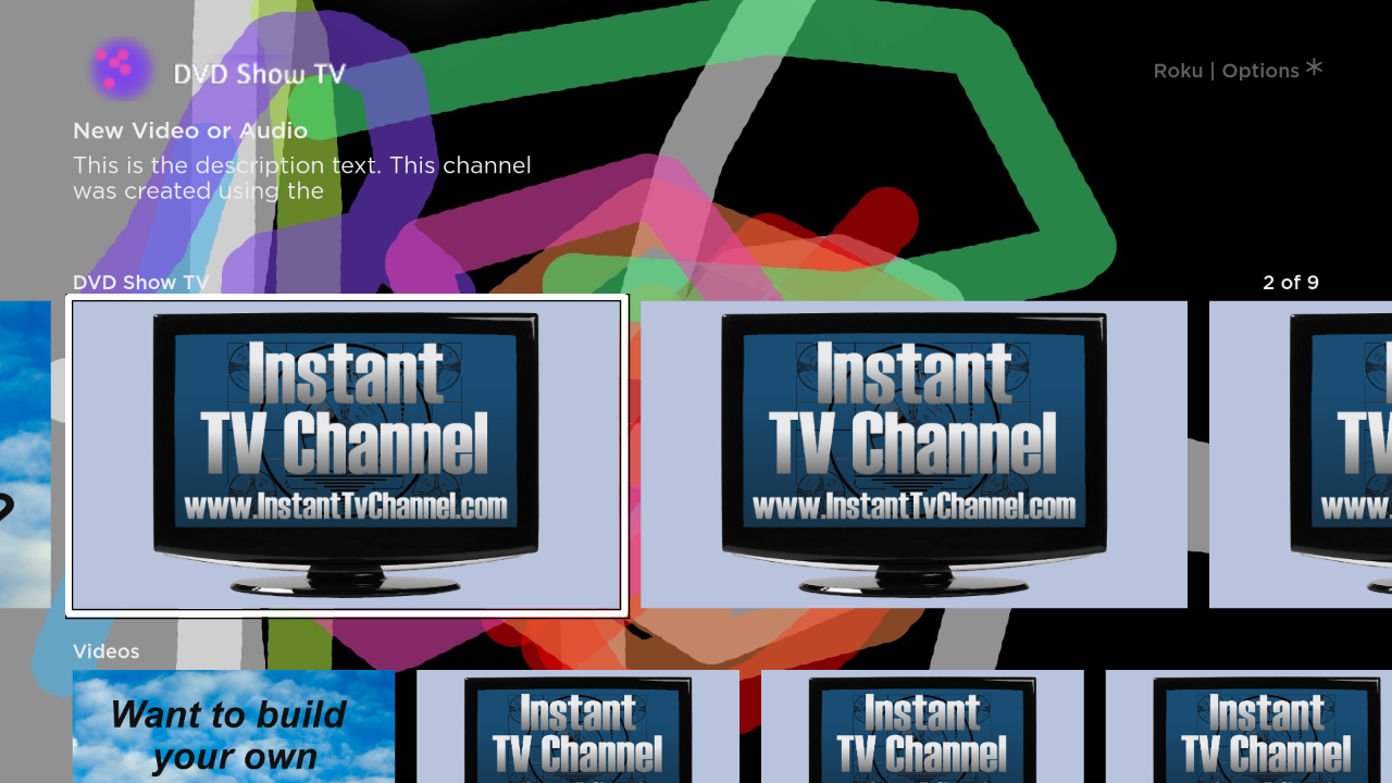 DVD Show TV TV App Roku Channel Store Roku