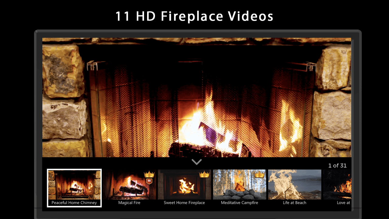 Fireplace Ambience Virtual Fire Place TV App Roku Channel Store