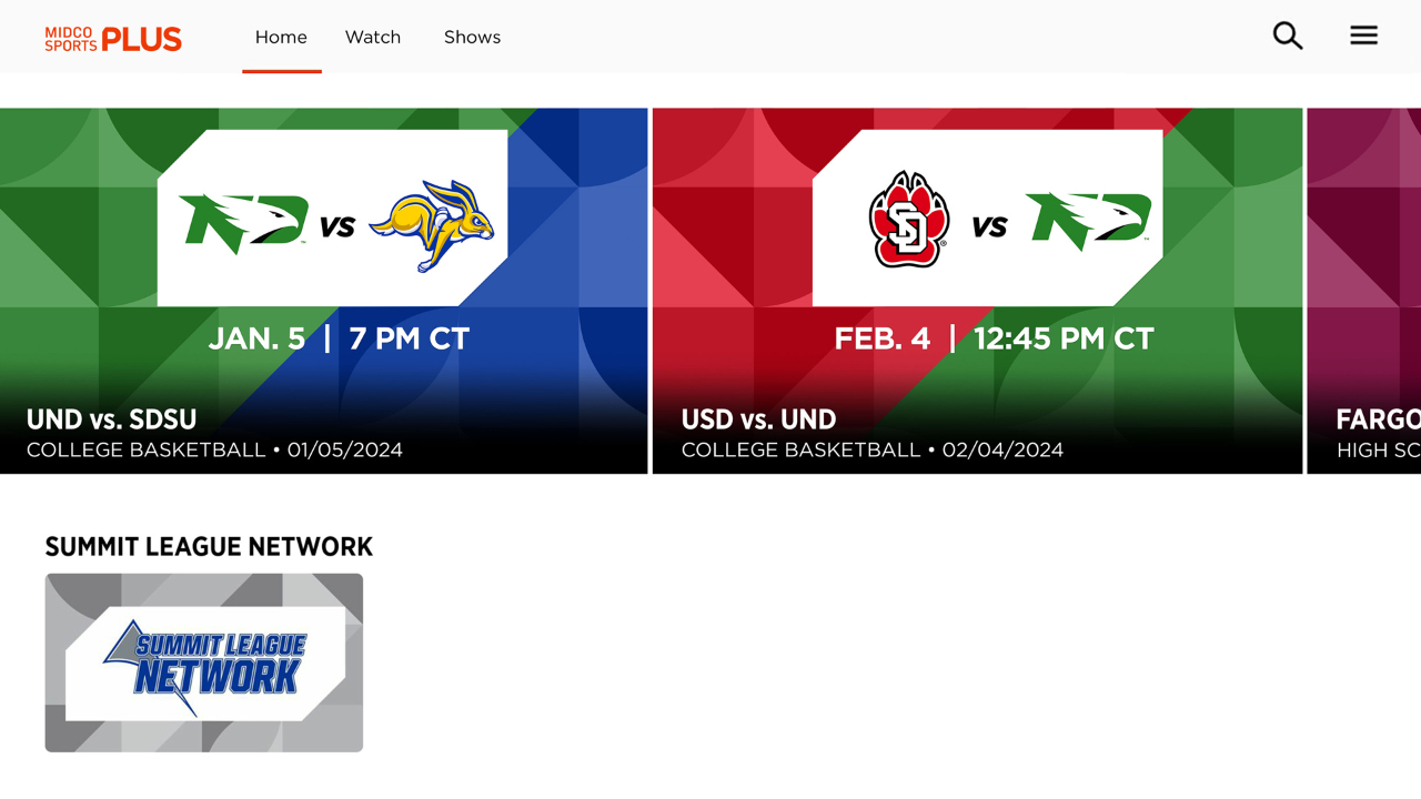 Midco Sports Plus TV App Roku Channel Store Roku