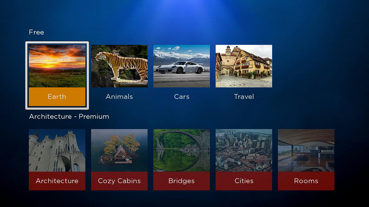 Screen Saver Gallery TV App Roku Channel Store Roku