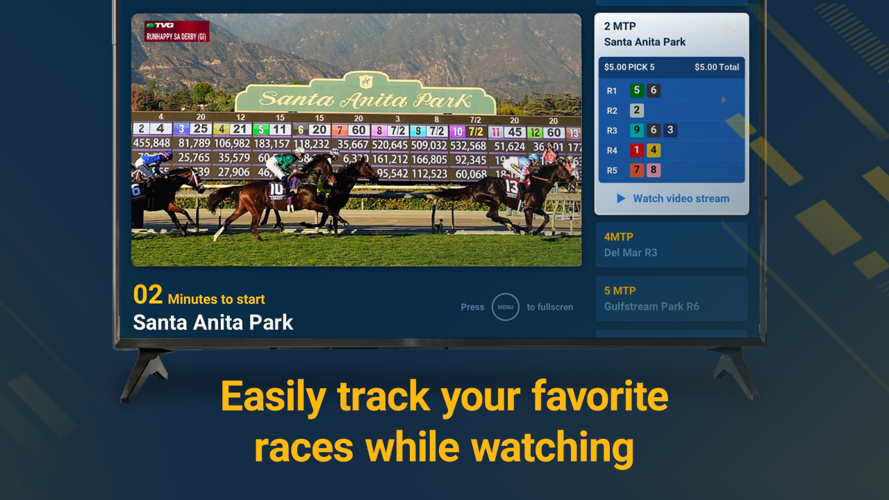 Watch TVG Live Horse Racing TV App Roku Channel Store Roku