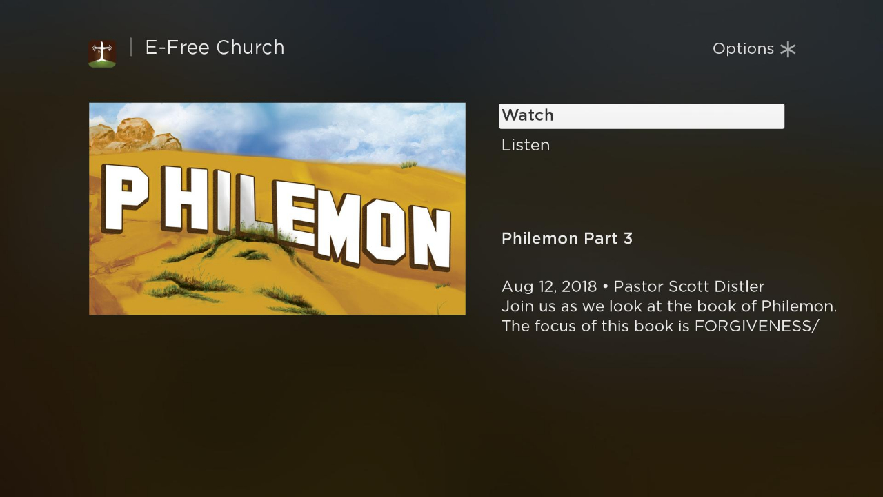 EFree Church TV App Roku Channel Store Roku