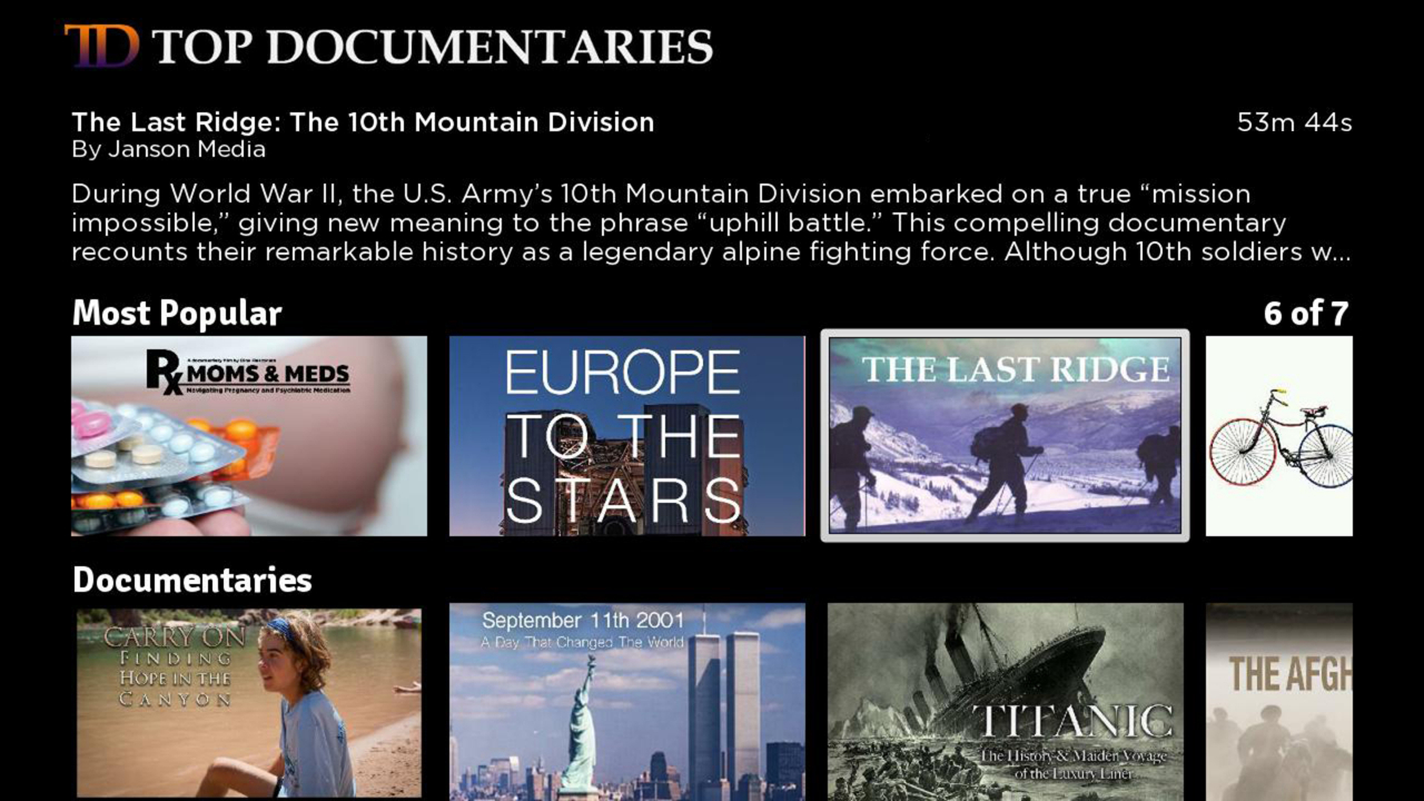 Top Documentaries TV TV App Roku Channel Store Roku