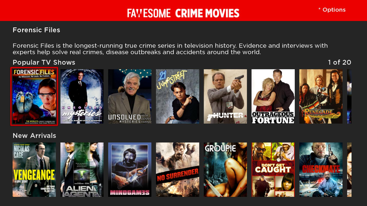 Crime Movies & TV by Fawesome | TV App | Roku Channel Store | Roku