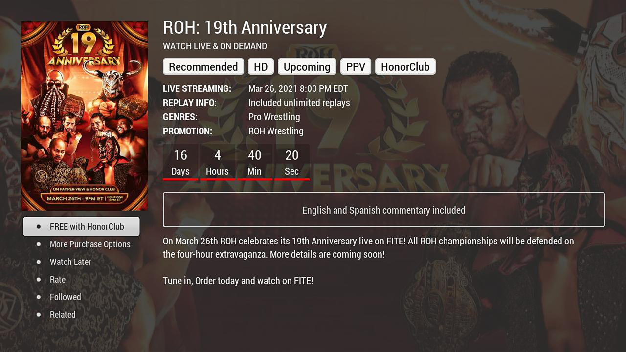 FITE Boxing, Wrestling, MMA TV App Roku Channel Store Roku