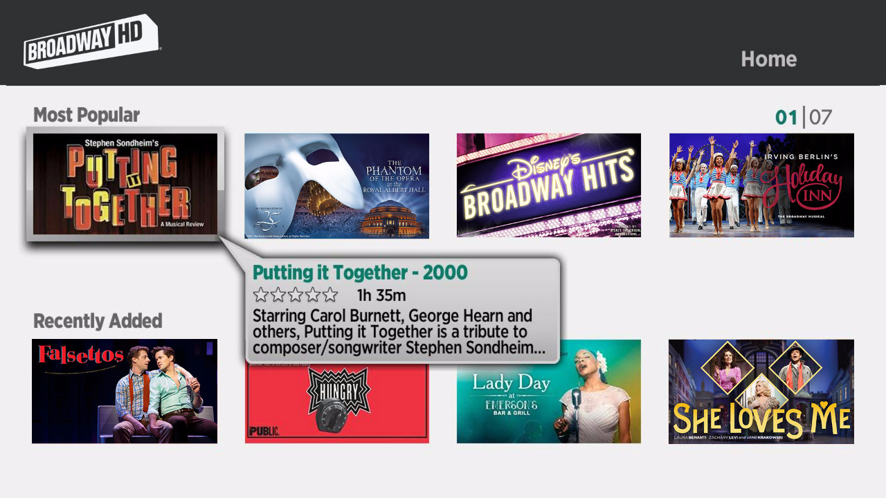 BroadwayHD TV App Roku Channel Store Roku
