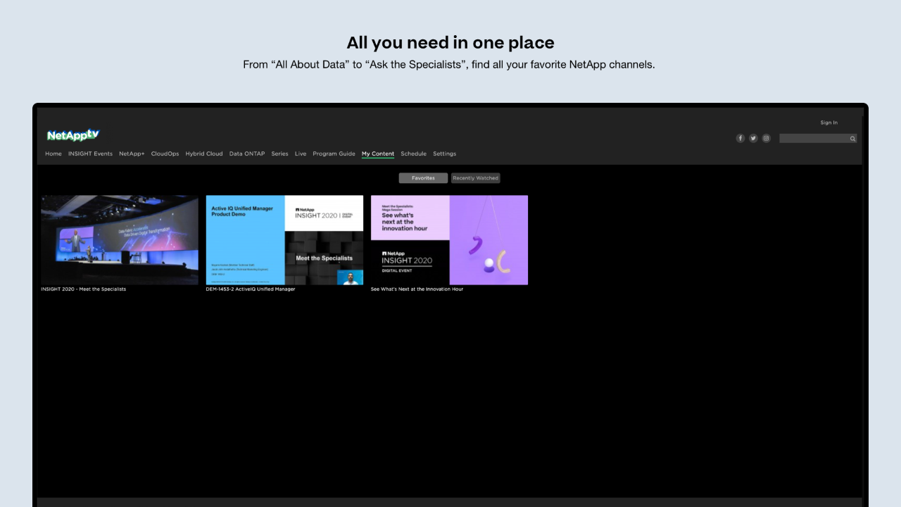 NetApp TV TV App Roku Channel Store Roku