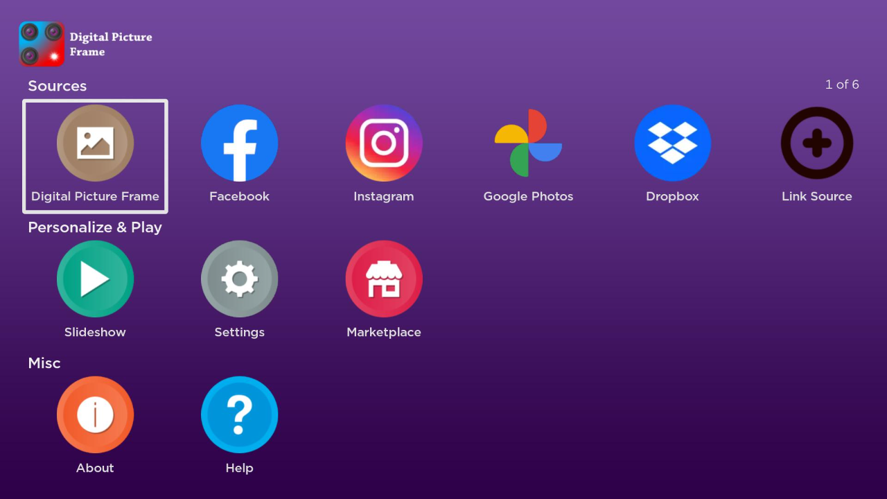 Digital Picture Frame TV App Roku Channel Store Roku