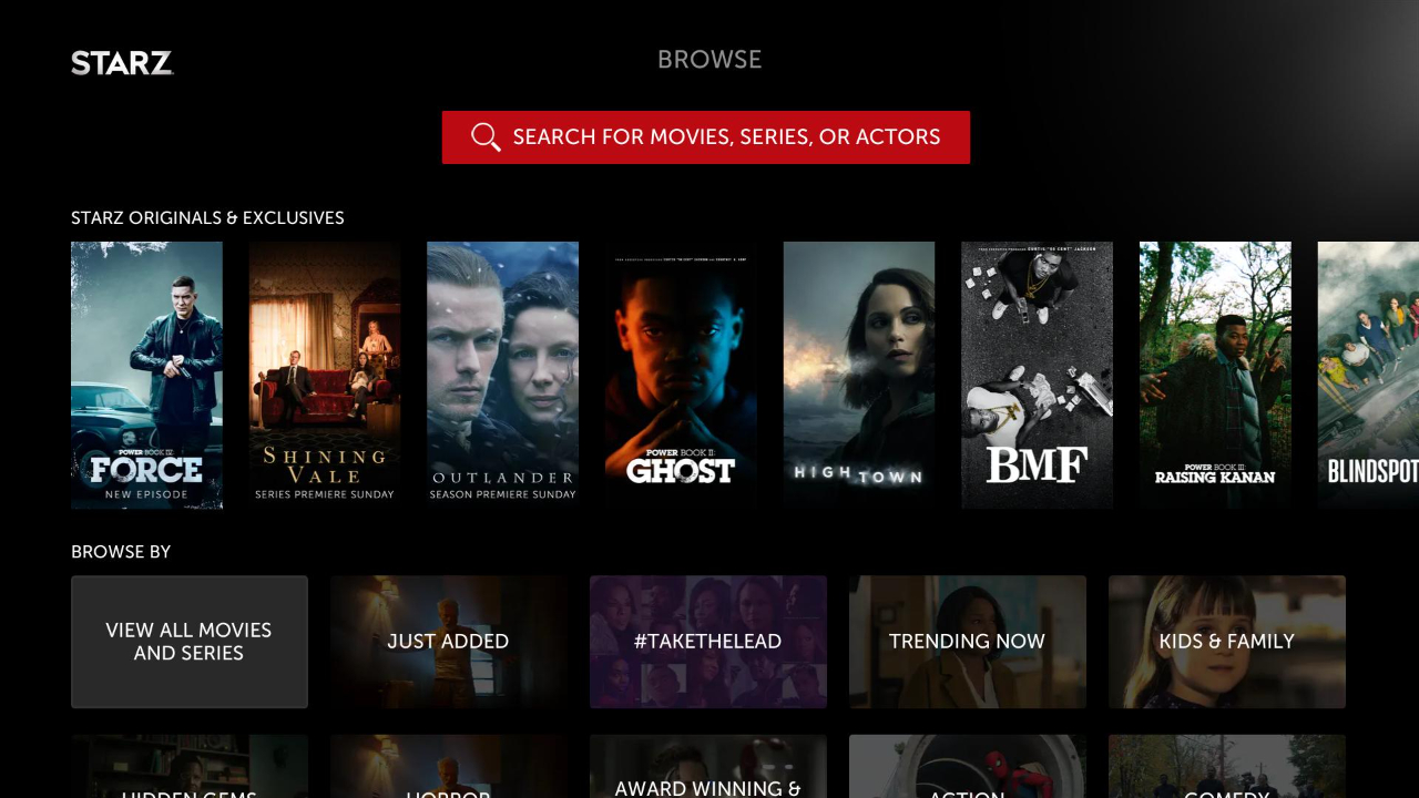 STARZ | TV App | Roku Channel Store | Roku