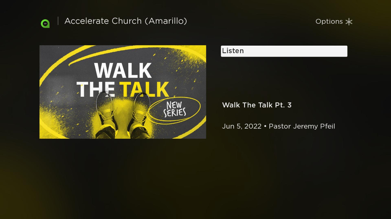 Accelerate Church (Amarillo) TV App Roku Channel Store Roku