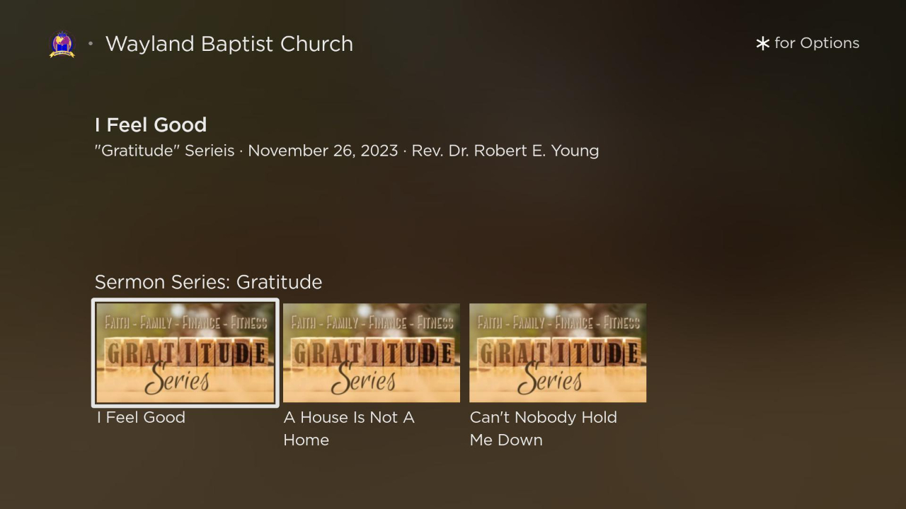 Wayland Baptist Church TV App Roku Channel Store Roku