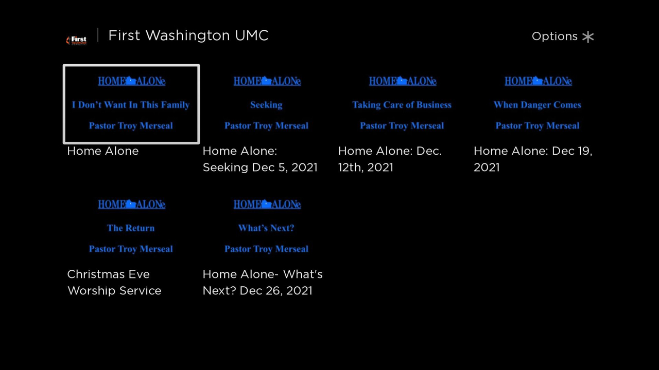 First Washington UMC TV App Roku Channel Store Roku