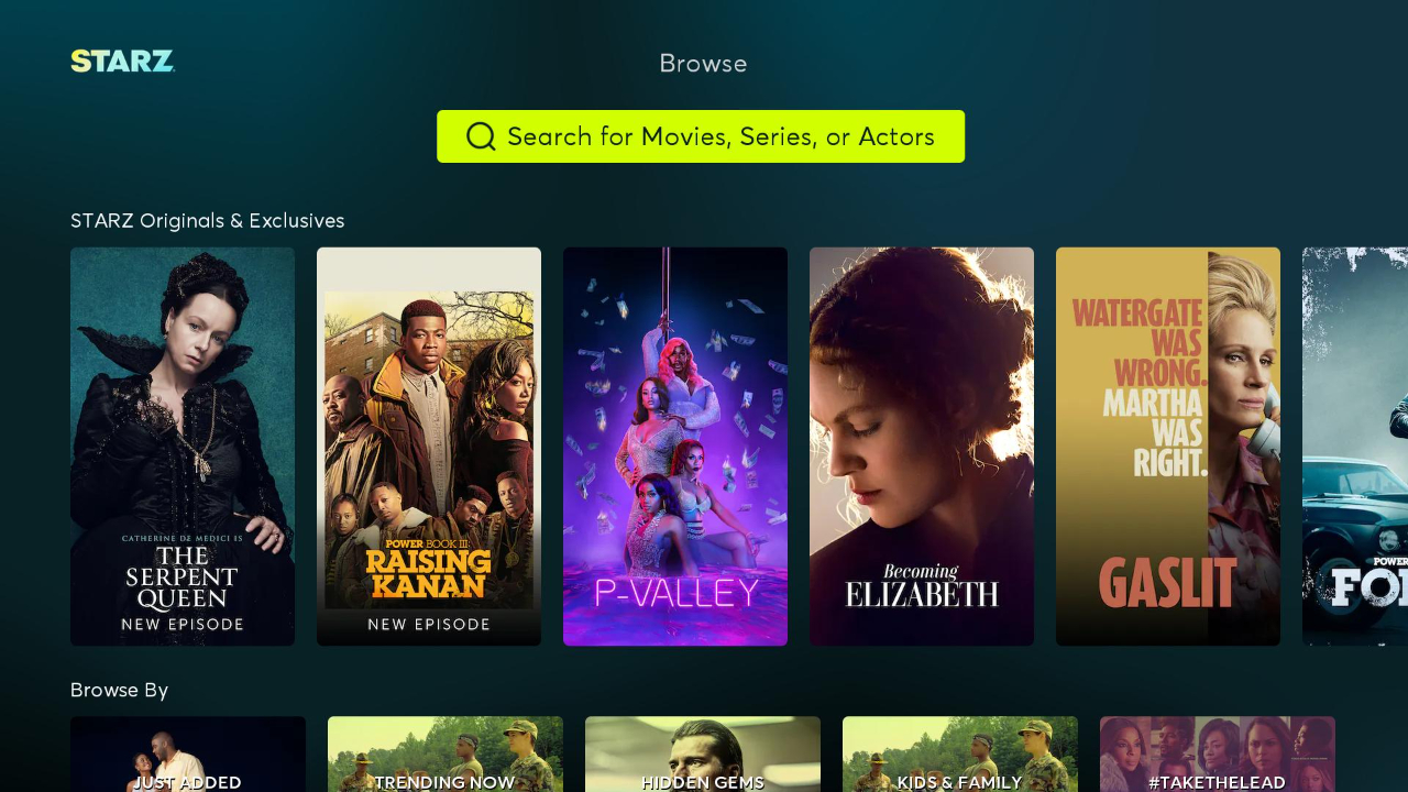 STARZ | TV App | Roku Channel Store | Roku