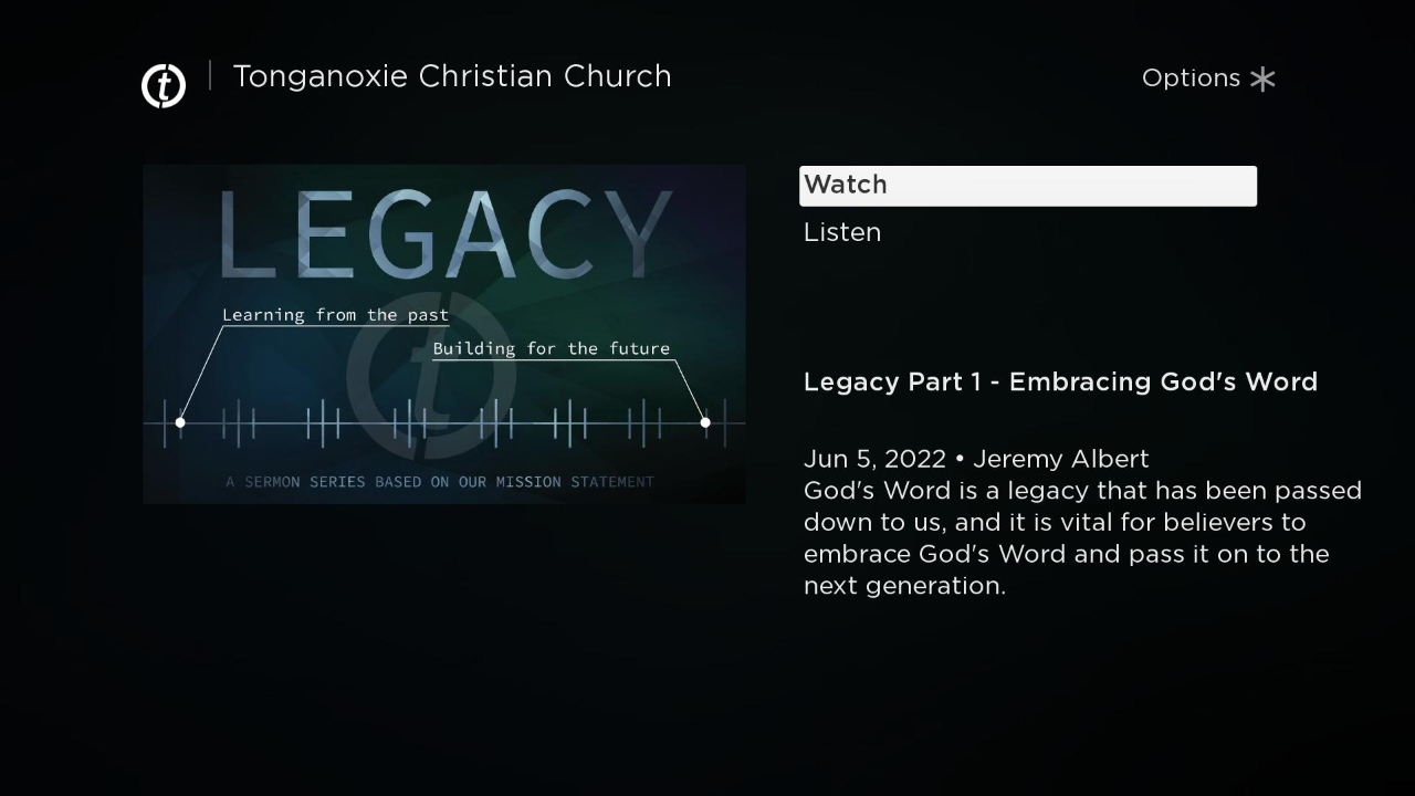 Tonganoxie Christian Church TV App Roku Channel Store Roku