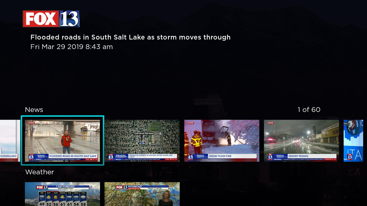 FOX 13 News Utah Roku Channel Store Roku