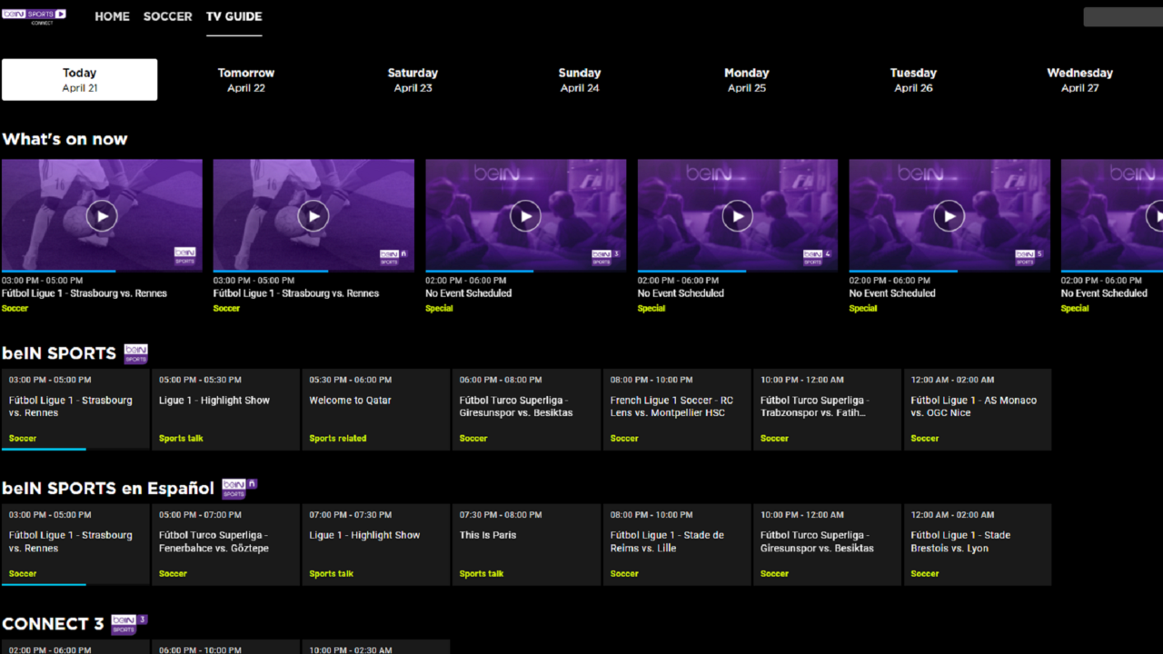 beIN Sports Connect US TV App Roku Channel Store Roku