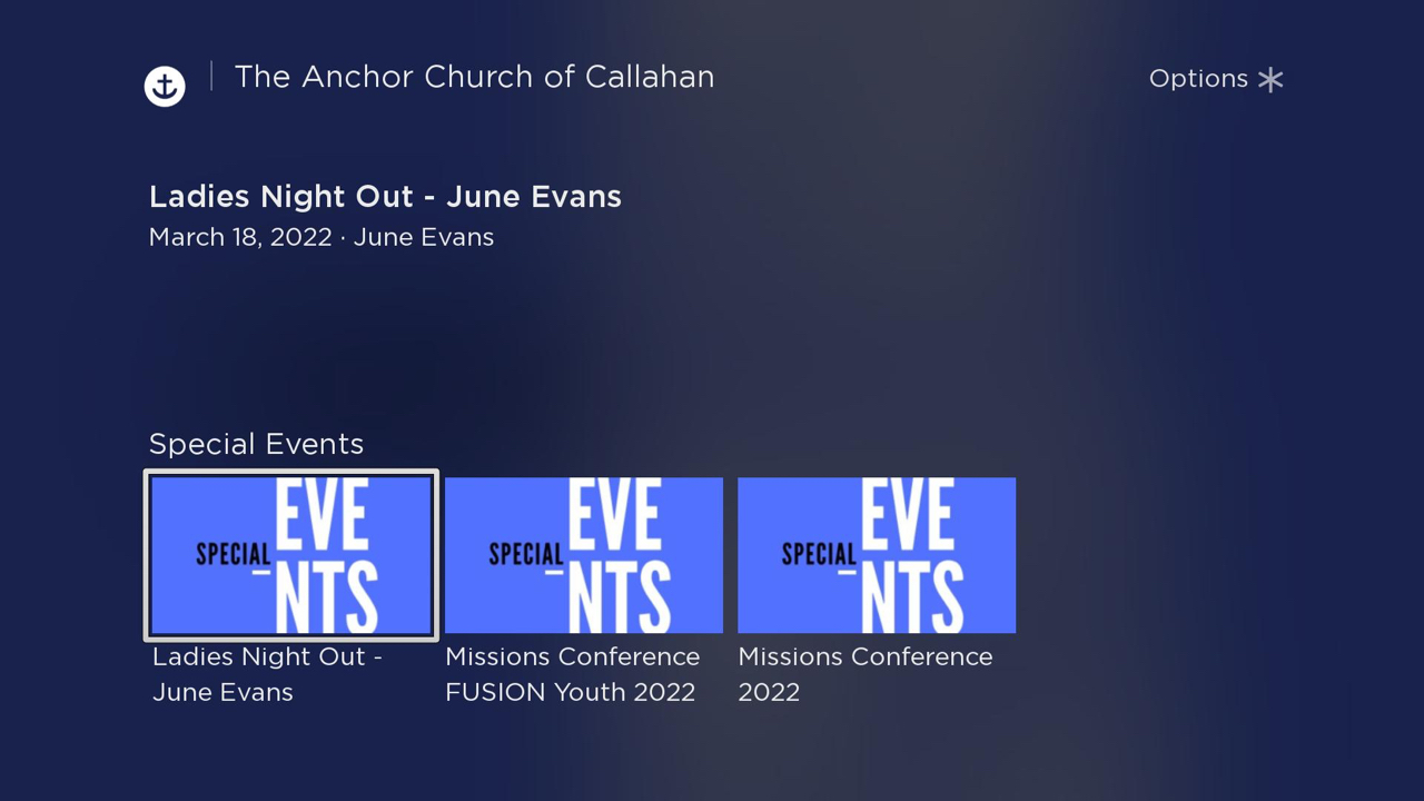 The Anchor Church of Callahan Roku Guide