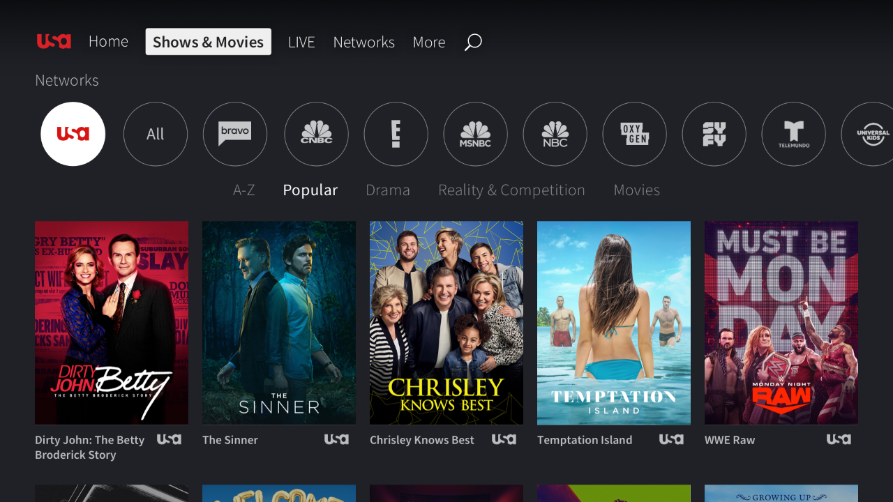 universal action channel streaming roku