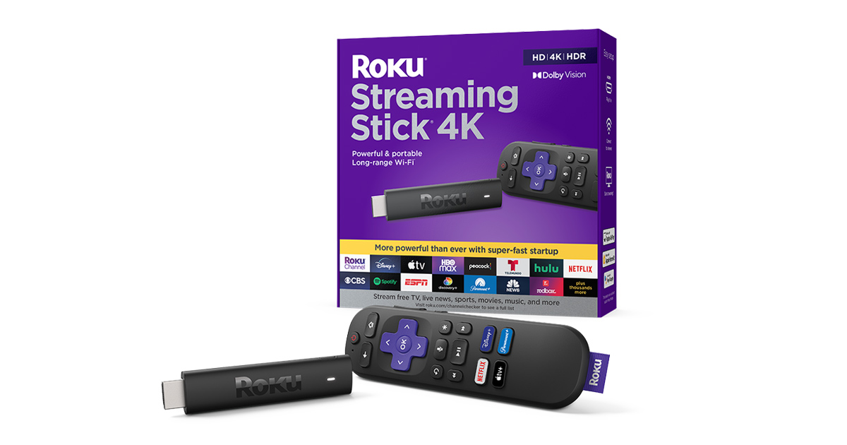 Roku® Streaming Stick® 4K  Powerful & portable HD & 4K streaming