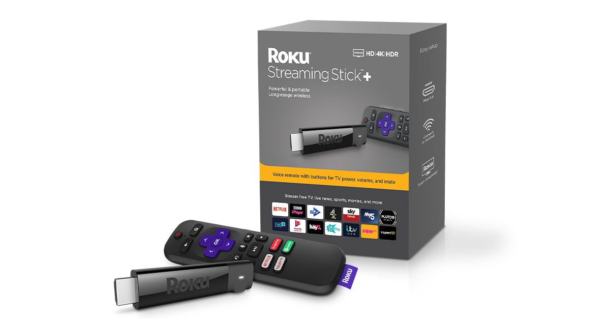 Roku® Streaming Stick® 4K, Powerful & portable HD & 4K streaming stick
