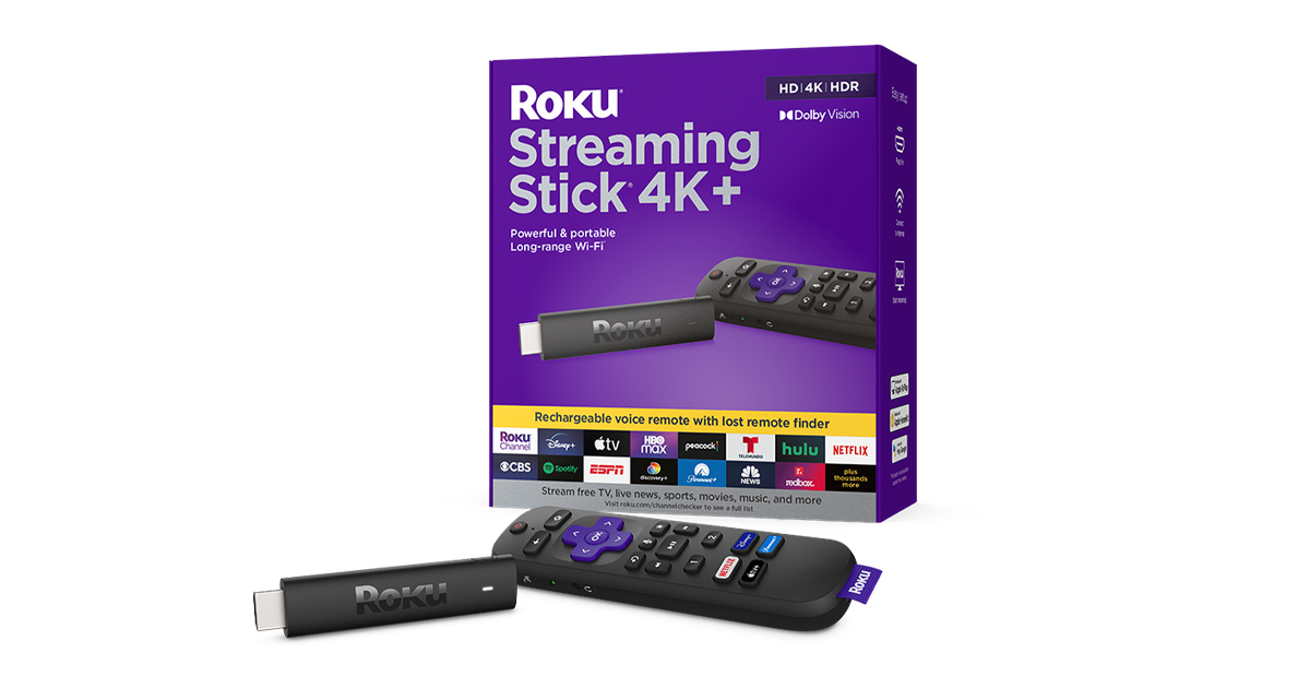 Roku® Streaming Stick® 4K+ | Powerful & portable HD & 4K streaming stick |  Roku