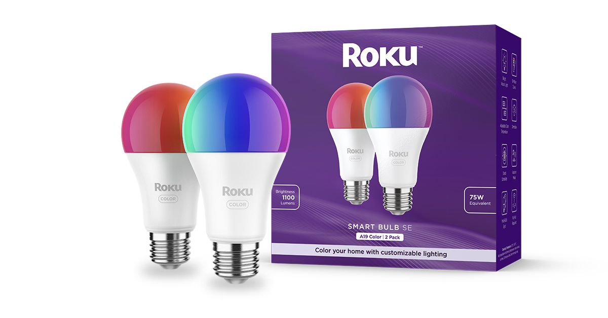 Roku Smart Home Smart Bulb SE (White) 4-Pack with Adjustable