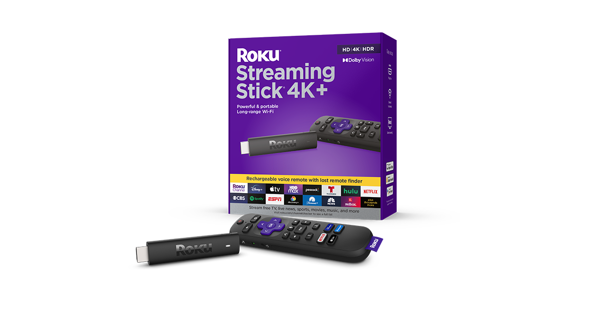 Roku® Streaming Stick® 4K+ Powerful & portable HD & 4K streaming