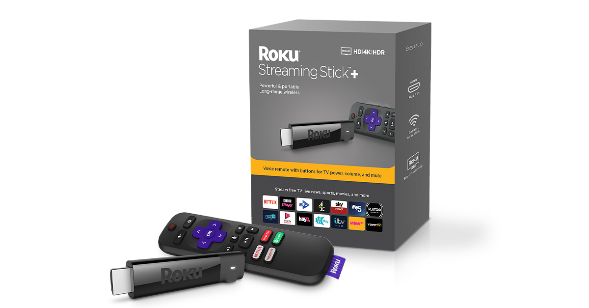 Roku® Streaming Stick™+ Powerful. Compact. HD, 4K & HDR. Roku