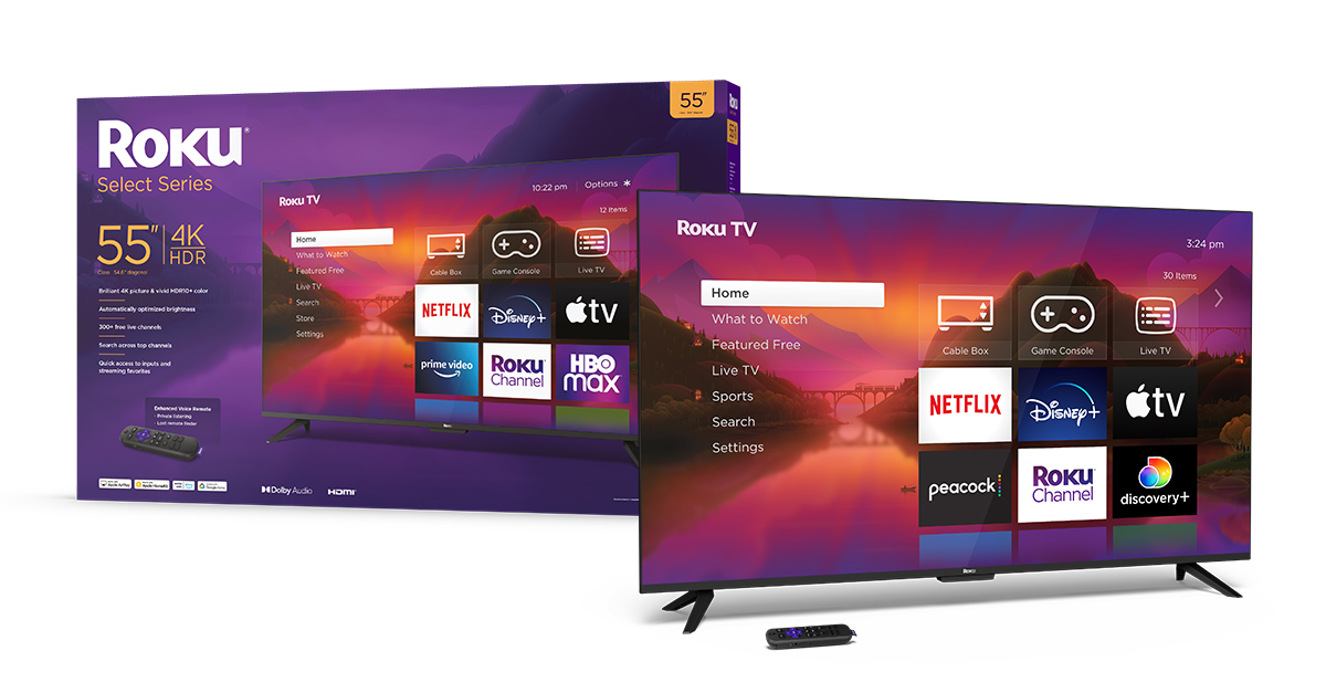 i aften komponent Mount Bank Roku Select Series 4K TVs – 43", 50", 65" & 75" 4K Smart TVs | Roku