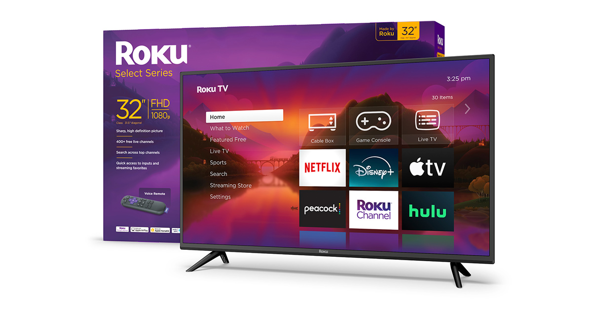 24 inch tv with built in roku popular with remote