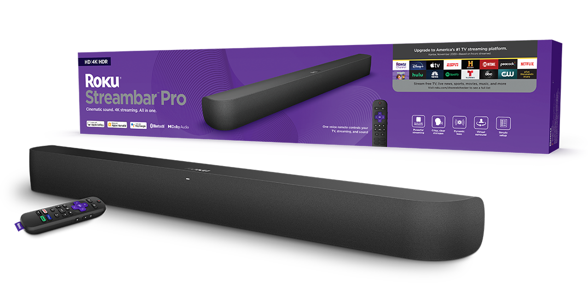Roku® Streambar® Pro AllInOne Streaming Soundbar for TV United