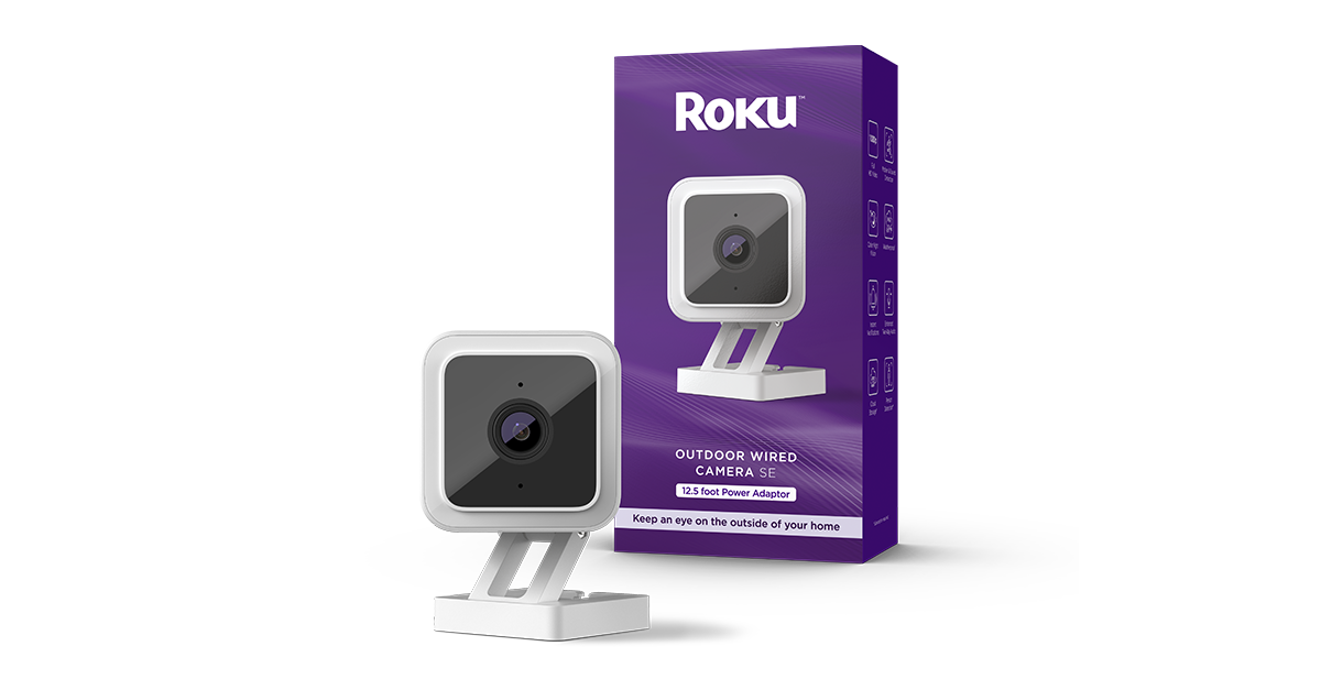 Roku Outdoor Wired Camera SE Outdoor Security Cameras Roku