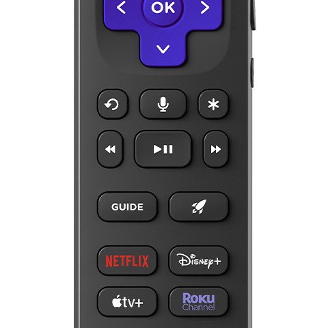 Close up image of Roku Voice Remote Pro (2<sup>nd</sup> edition)