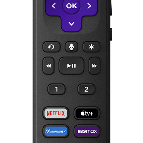 Close up image of Roku Voice Remote Pro